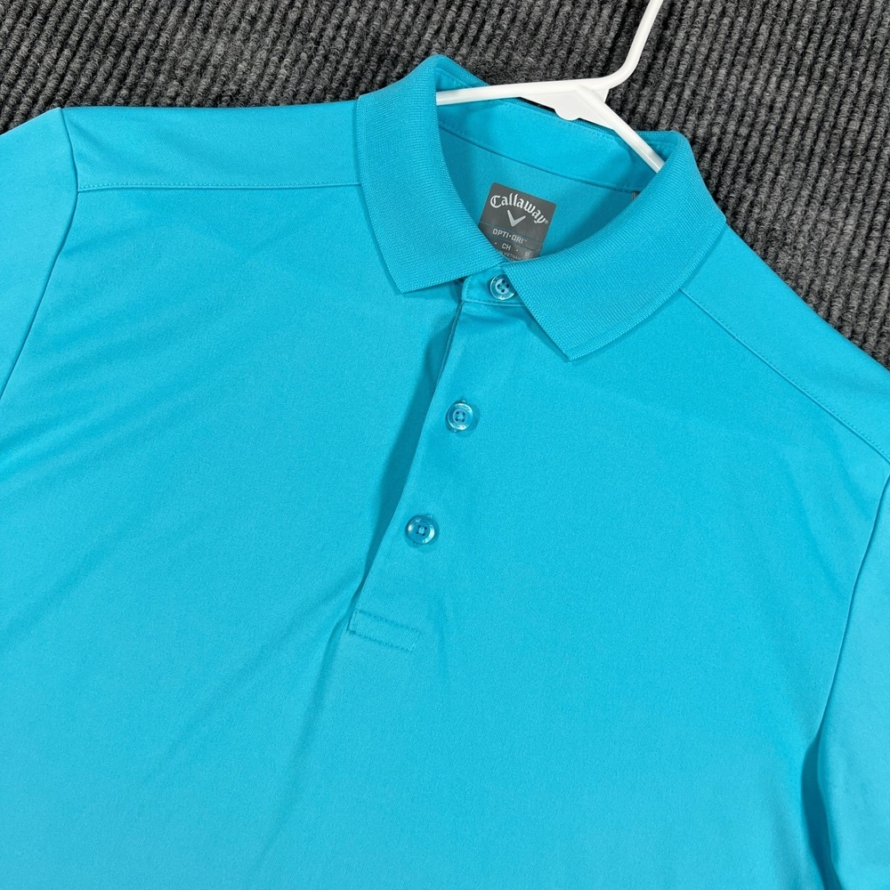 Callaway Golf Polo Shirt Mens Small Blue Short Sleeve Casual Outdoor Performance